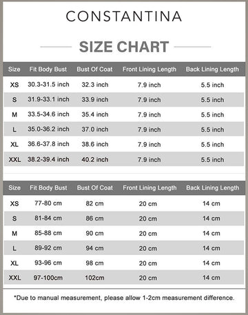 Ailes Size Chart – Constantina